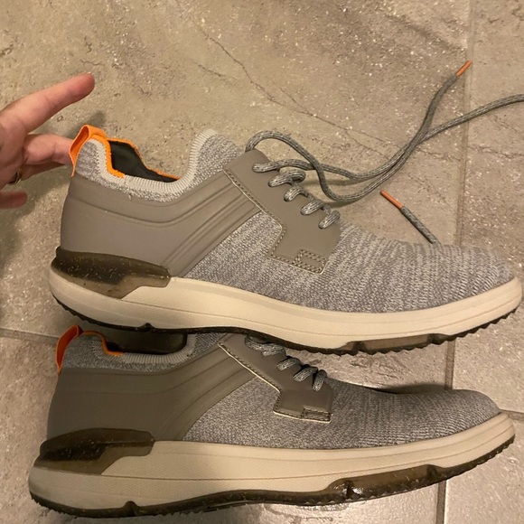 Earth Elements Cullen Mens Size 9.5 Silver Grey Woven Knit Sneakers Shoes - Picture 6 of 9